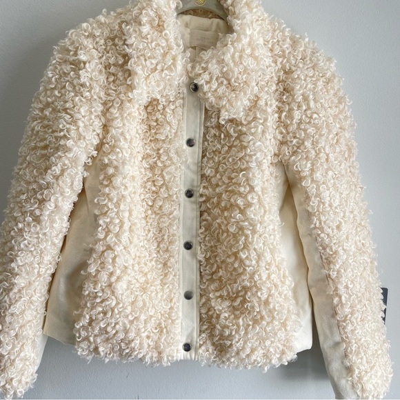 Urban Outfitters Amelie Faux Fur Jacket Cream Small - Picture 4 of 14